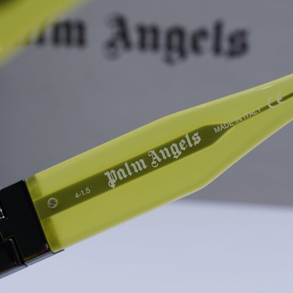Palm Angels PERI10J MAGNOLIA 1807 Rectangle Sunglasses - Yellow/Dark Grey - Picture 6 of 9